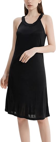 Women’s Mulberry Silk Halter Neck Nightgown – Elegant Sleeveless Sleepwear